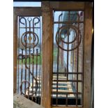 Two Antique French door panels [234cm in height]