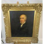 A 19th century oil painting portrait on canvas of 'John Stewart, Son of the 6th Ardshiel' Fitted