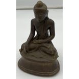 Antique bronze Buddha deity statue. [18cm in height]