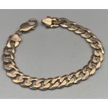 A Gents 9ct gold heavy curb bracelet. [29grams]