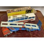 Corgi Model Lorry car transporter together with a boxed Dinky Vega Major Luxury Coach.