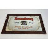 A Vintage pub advertising mirror. [Kronenbourg] [46x69cm]