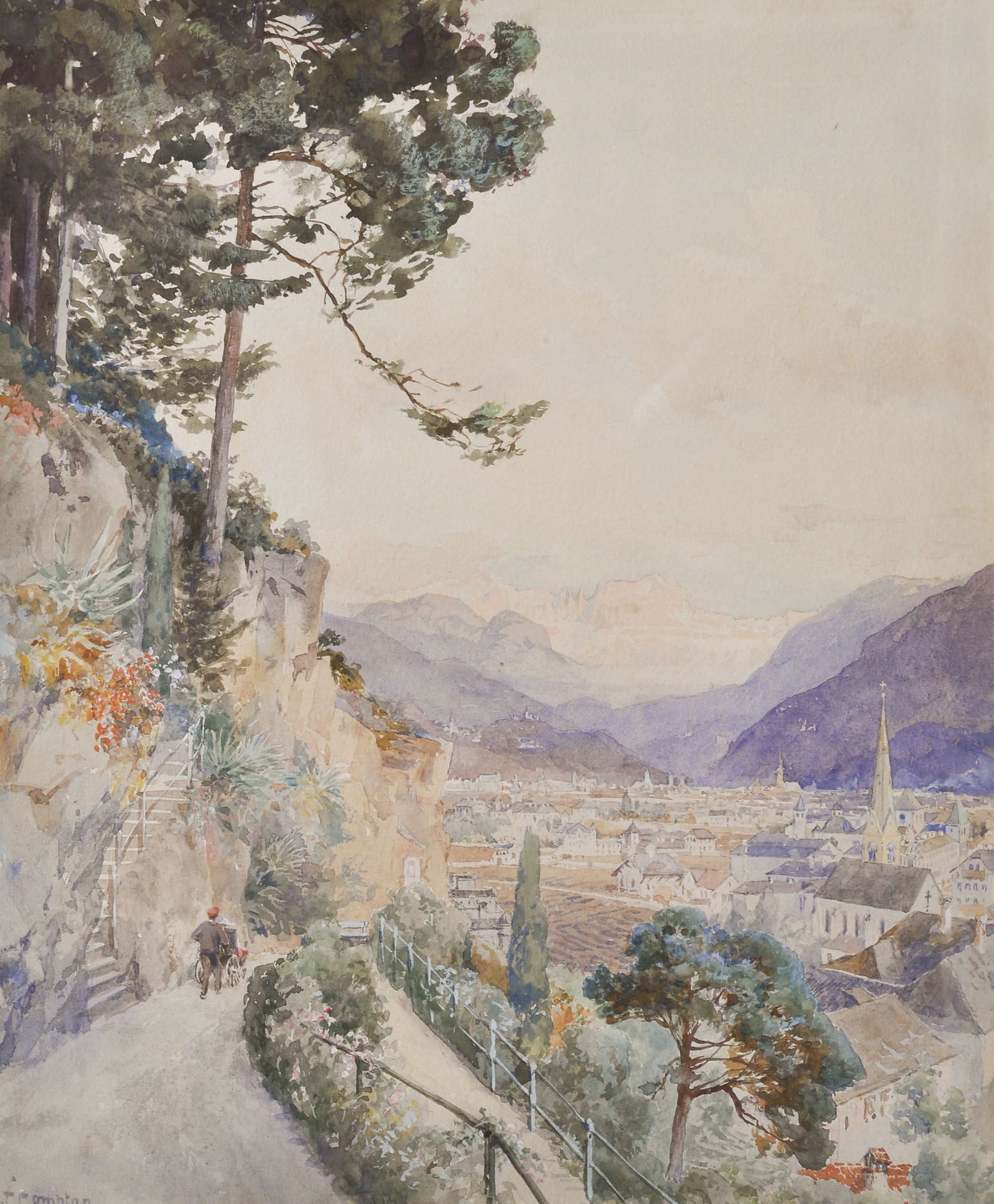 Edward Theodore Compton - Blick auf Bozen