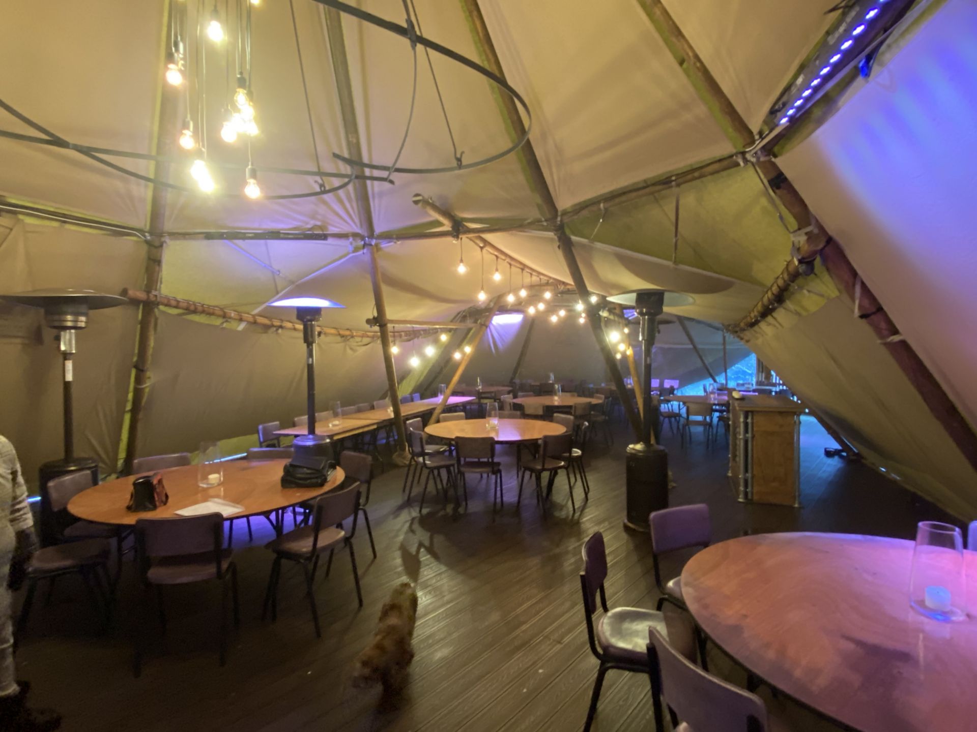 Bespoke Composite Timber Effect Flooring with Leveleing Kit etc. (to fit twin hat Tipi in lot 1)