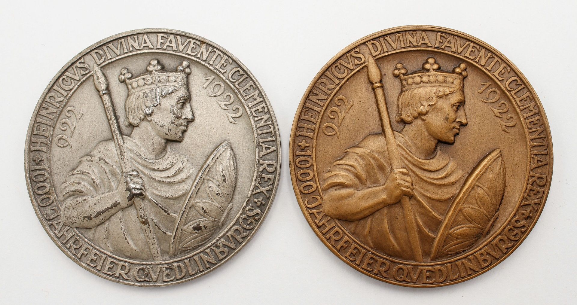 Zwei Quedlinburg-Medaillen 1922
