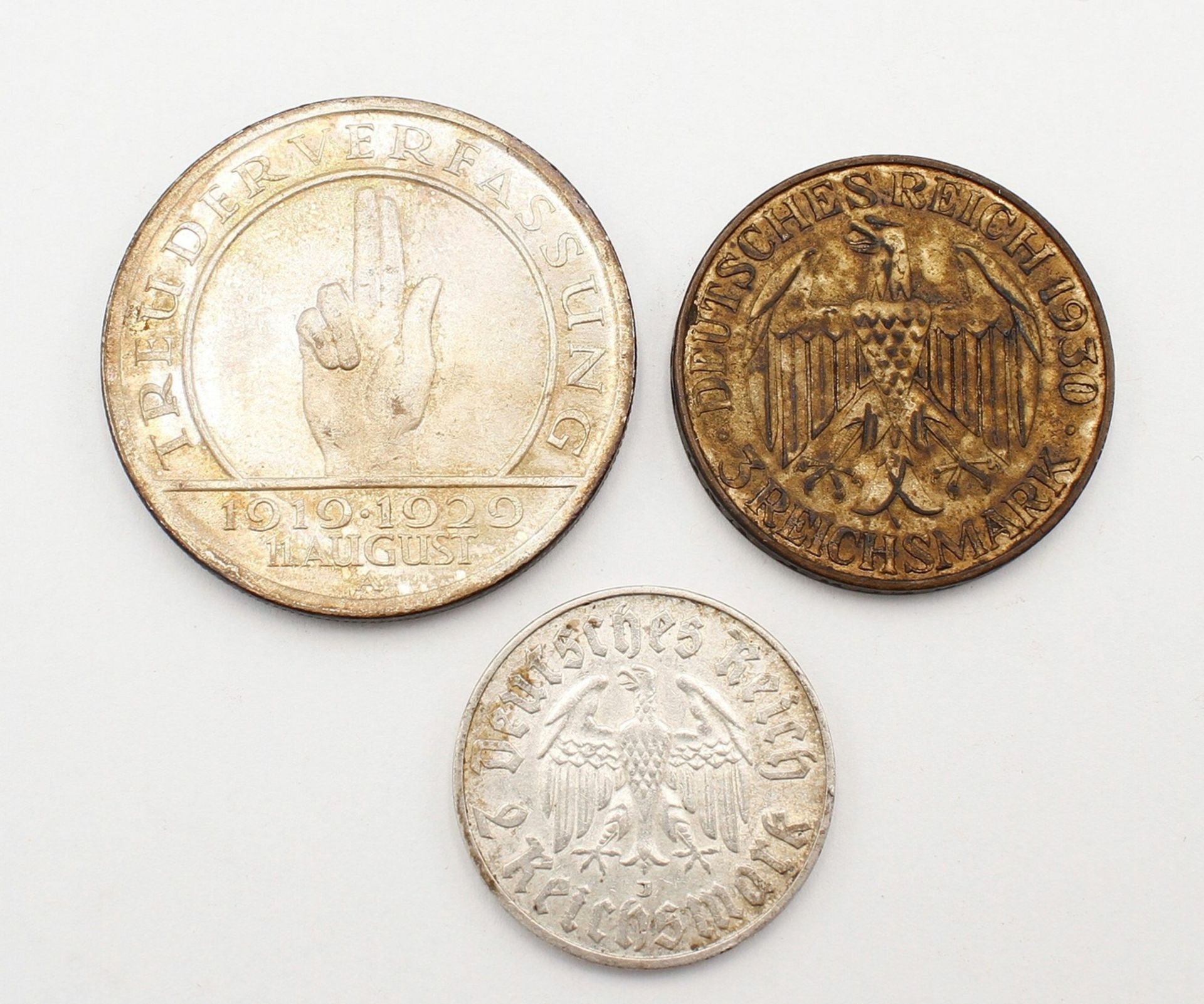 Drei Münzen Weimarer Republik - Bild 2 aus 2