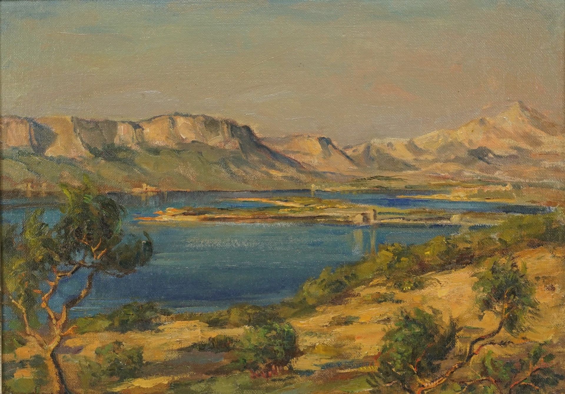 Wilhelm Hempfing,  "Blick von Korfu auf das griechische Festland"