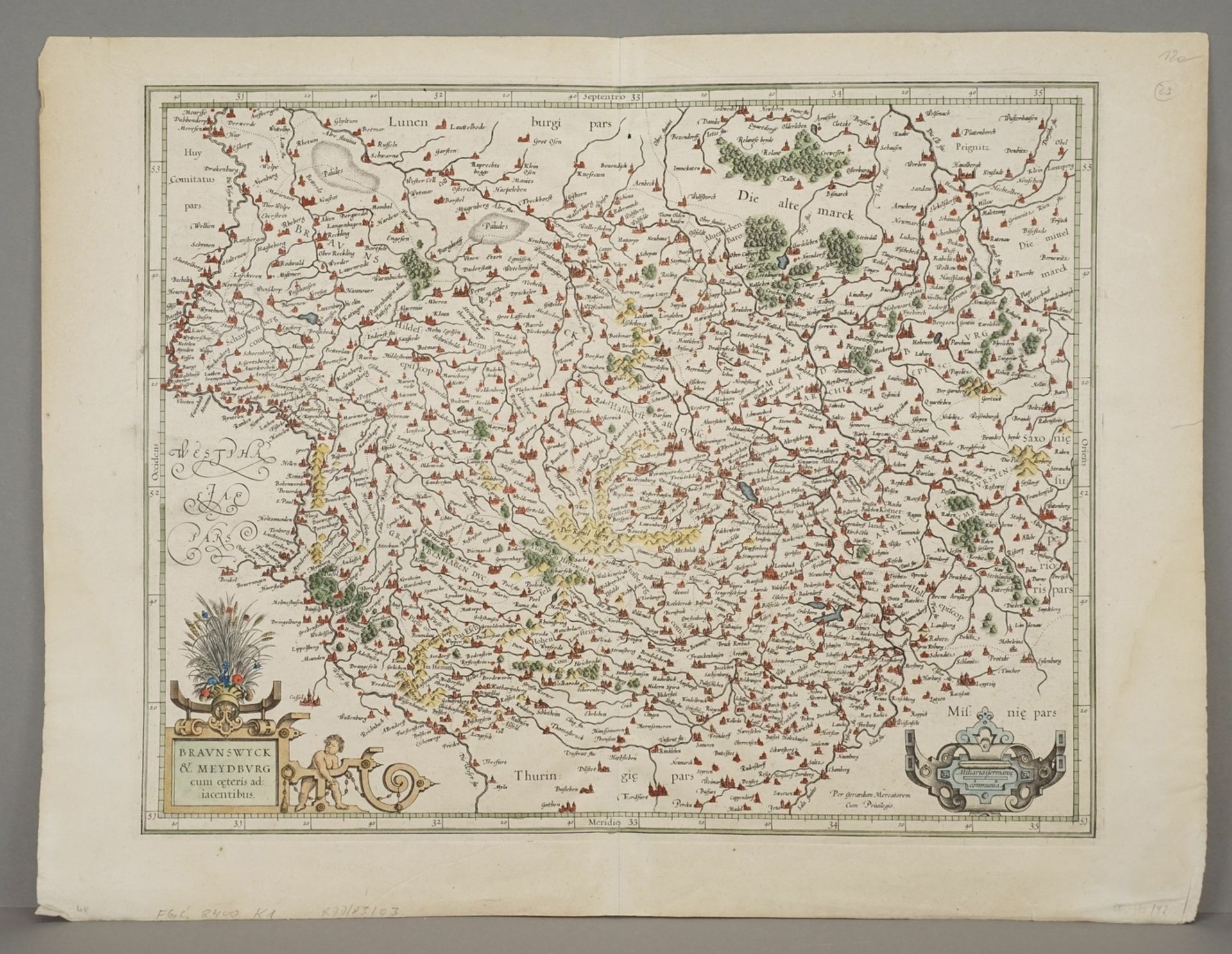 Gerhard Mercator,  "Landkarte der Harzregion" - Bild 2 aus 3