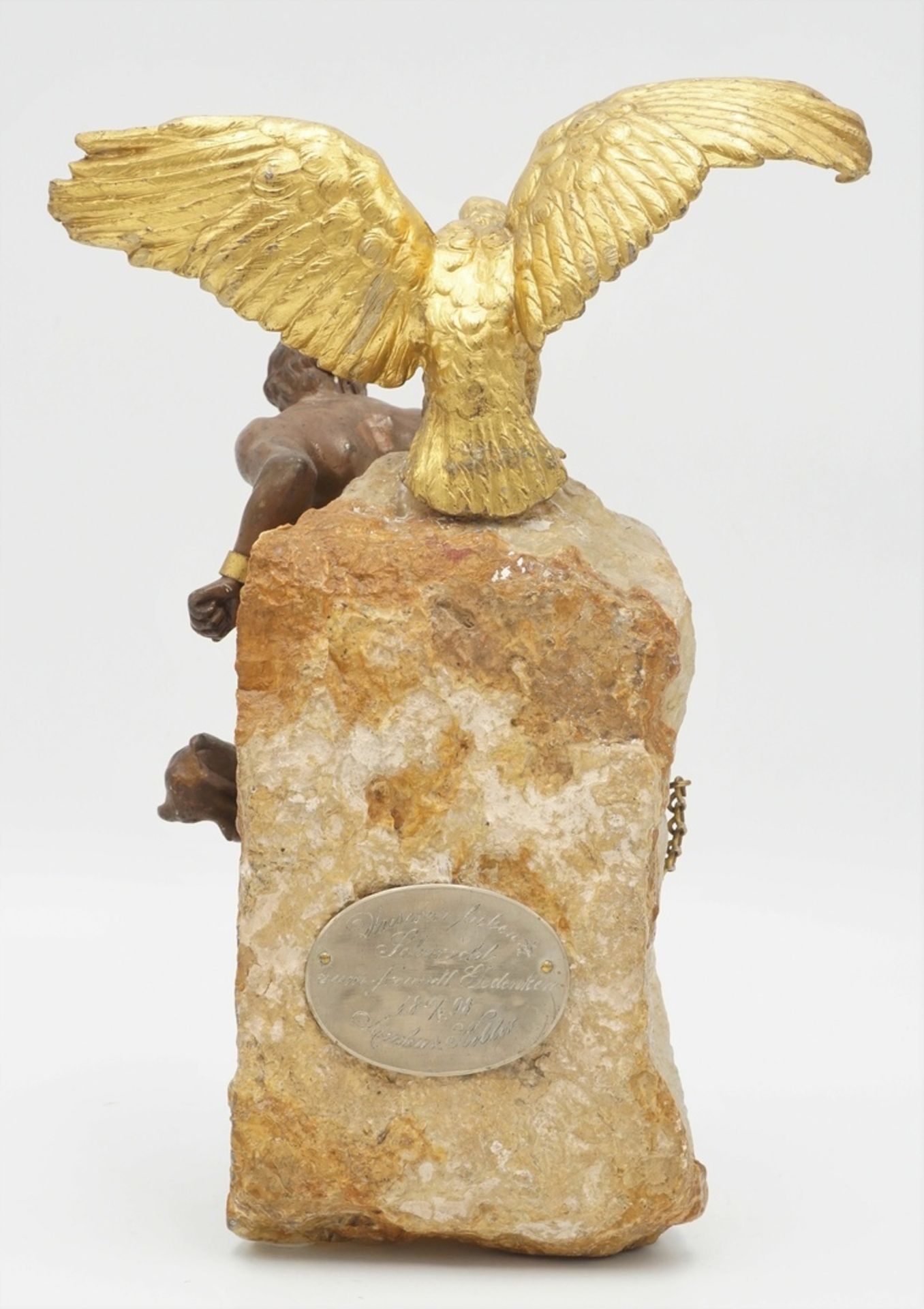 Prometheus mit Adler an Mineralgestein - Bild 3 aus 5