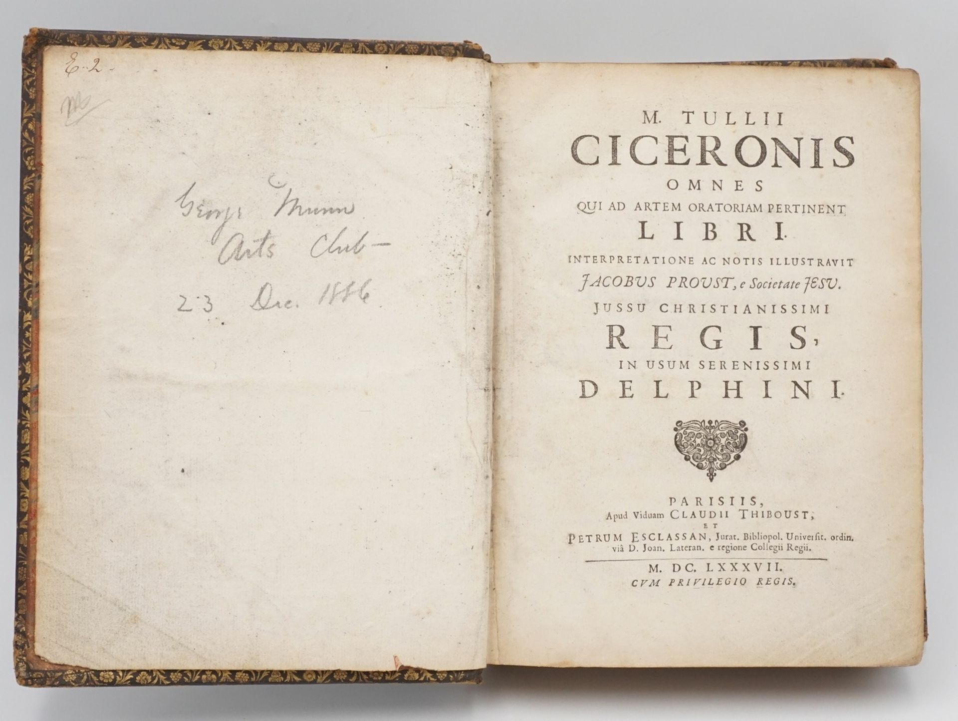 M. Tullii, "Ciceronis Librorum Oratoriorum Tomus Primus" - Bild 2 aus 4