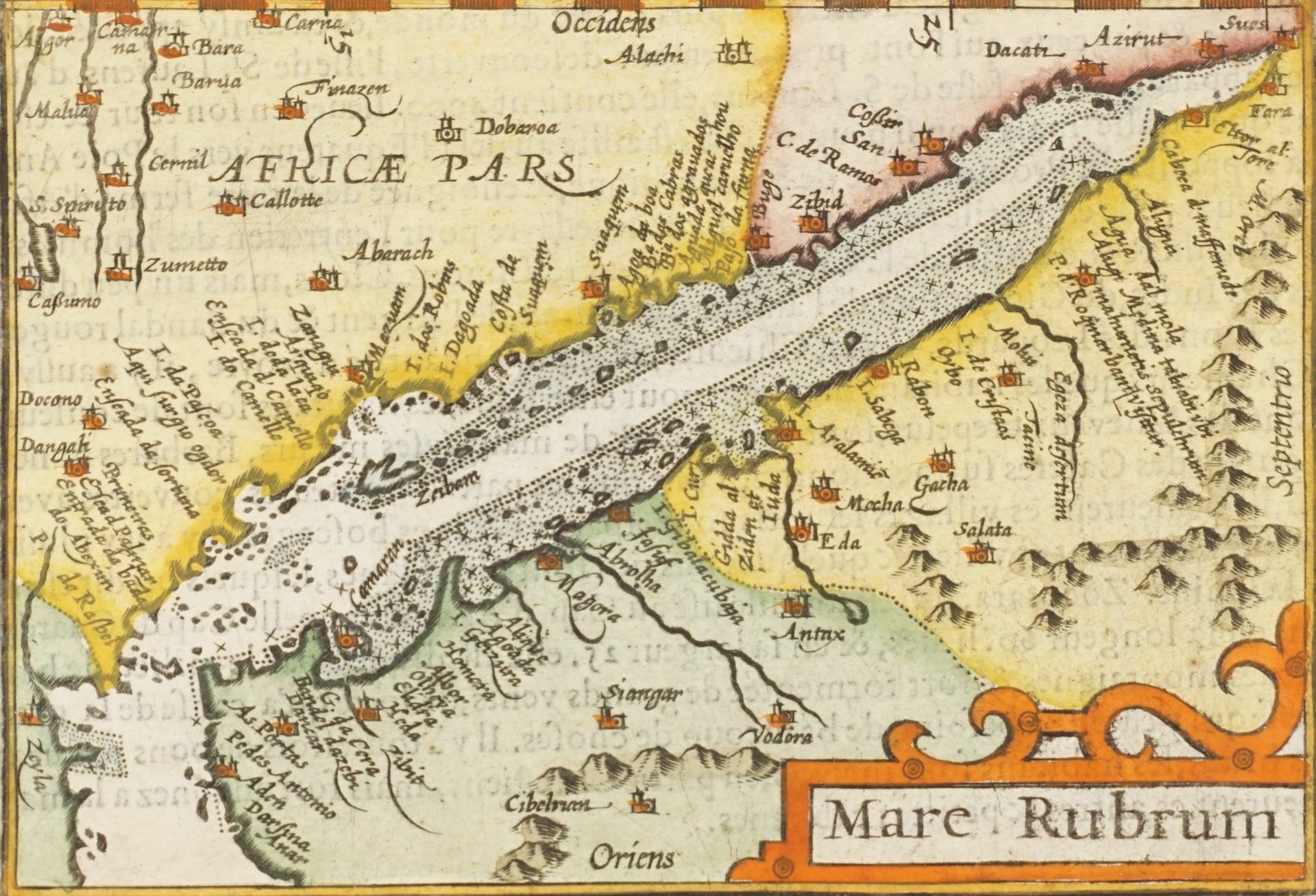 "Mare Rubrum. La Mer Rouge" (Karte vom Roten Meer)