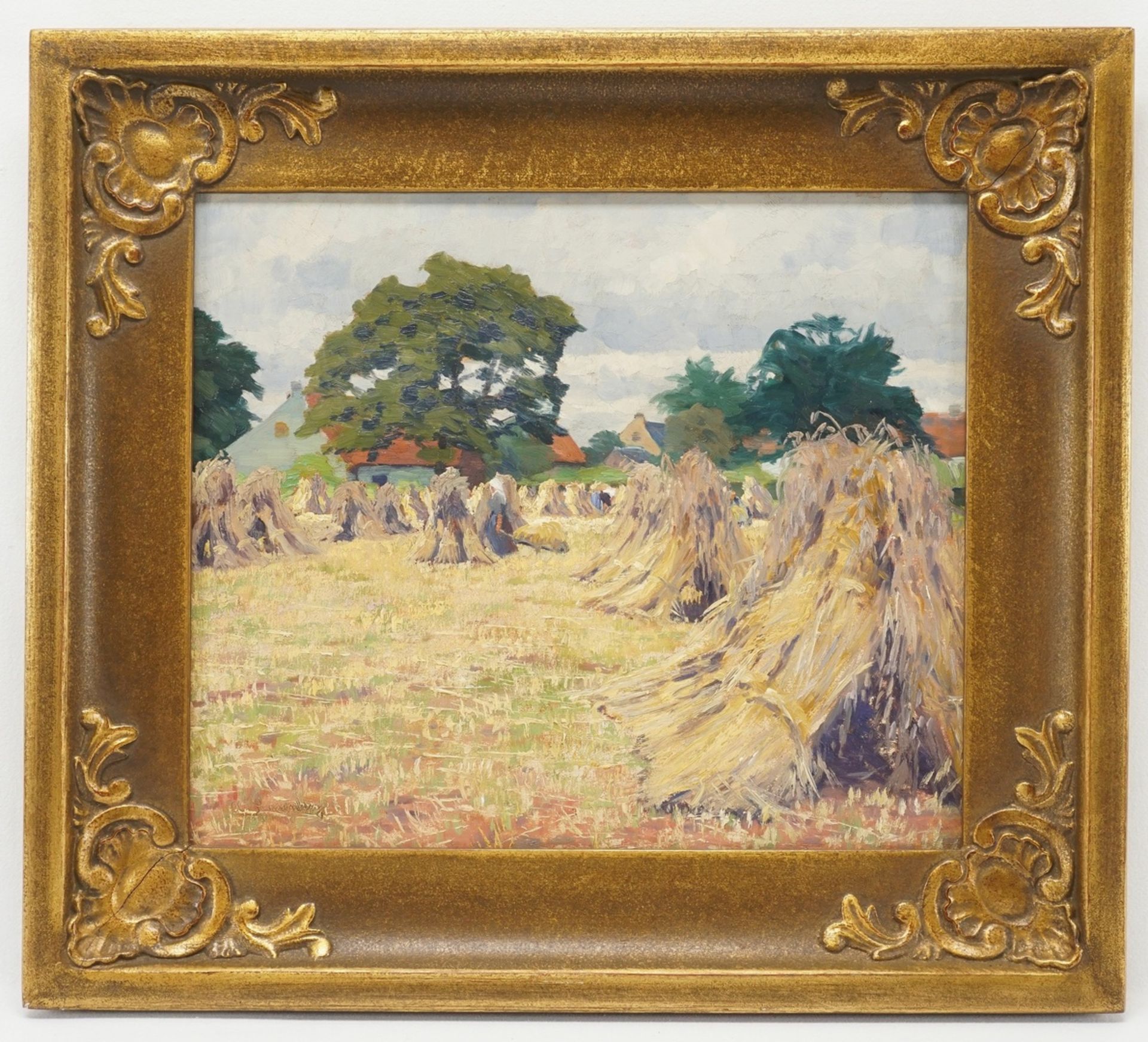 Alfred Rasenberger,  "Bei den Garben auf dem Feld (Sommertag)"