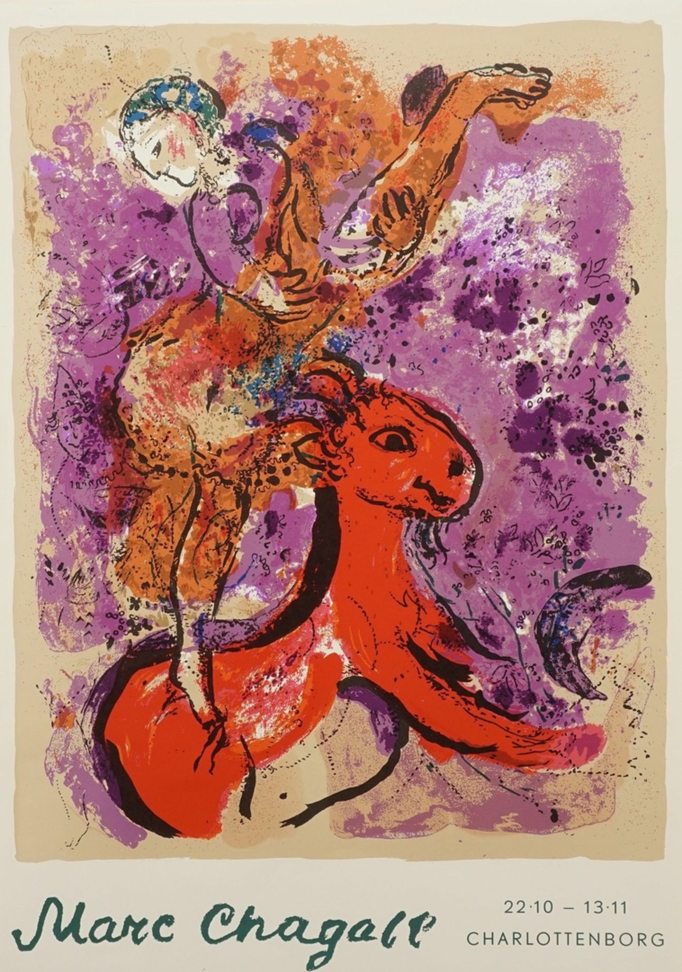 Marc Chagall, "L' ècuyère au cheval rouge" (Die Reiterin auf rotem Pferd)