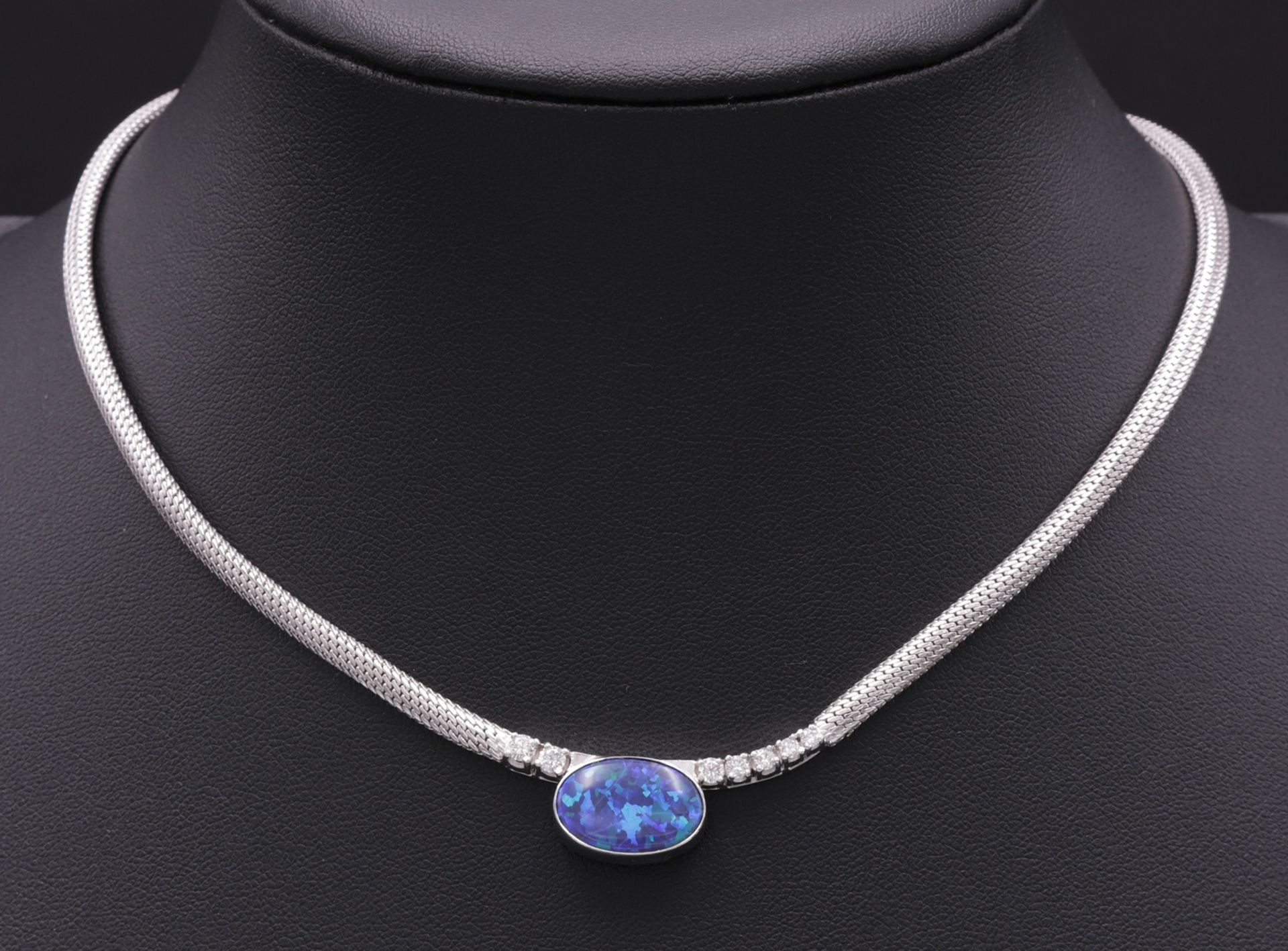 Collier mit Opal und Brillanten - Bild 2 aus 4