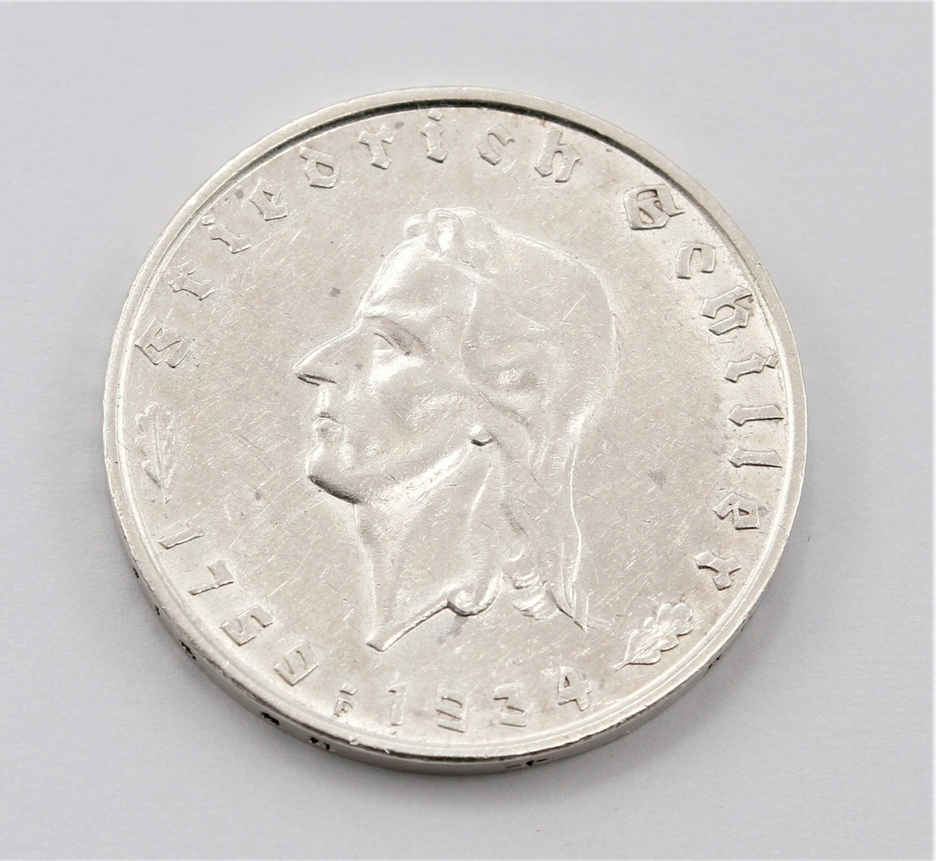 Silbermünze Friedrich Schiller