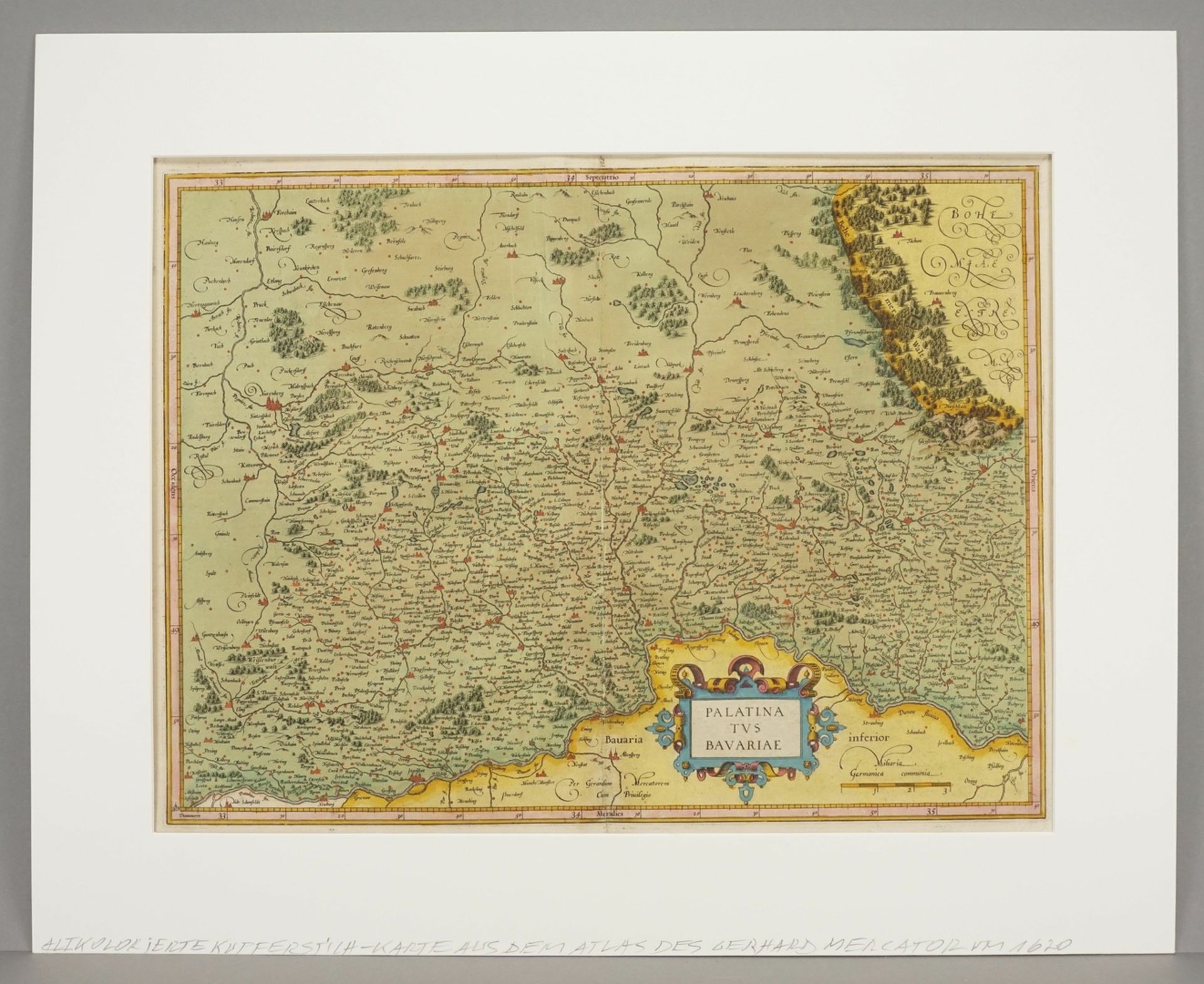 Gerhard Mercator, "Palatinatus Bavariae" (Karte der Oberpfalz) - Image 2 of 4