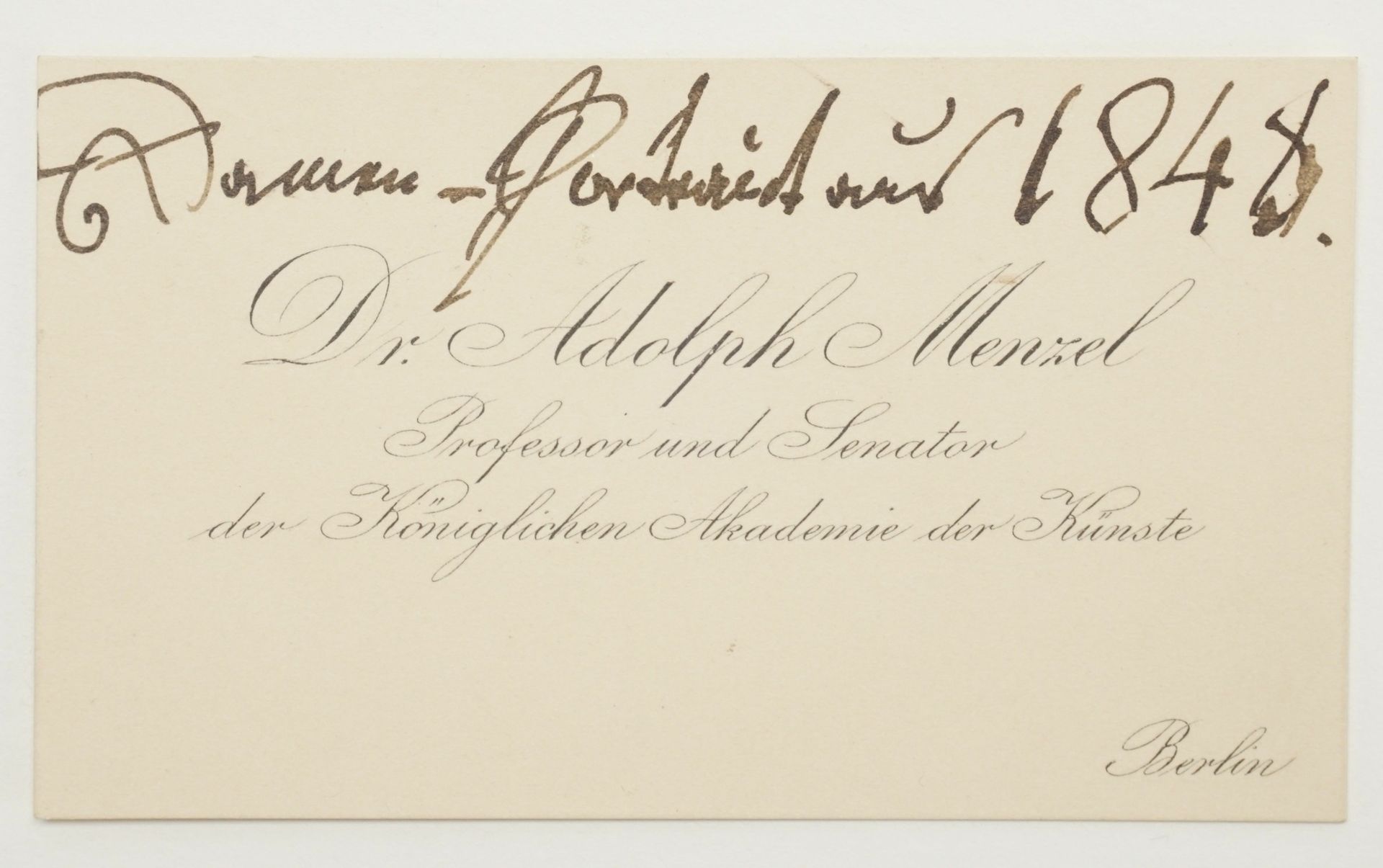 Adolf von Menzel, Autograph (handschriftlicher Brief inkl. Kuvert) - Bild 3 aus 4