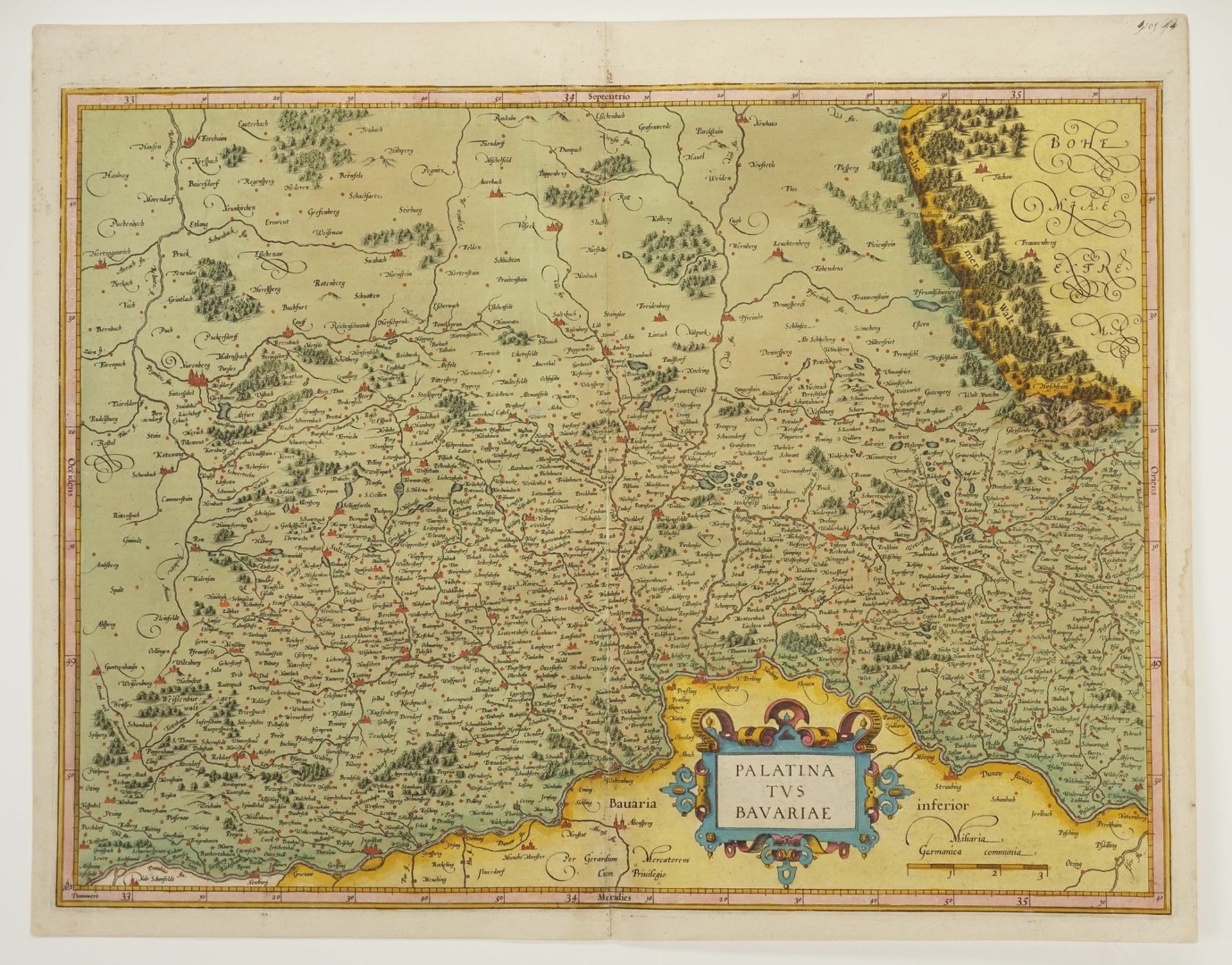 Gerhard Mercator, "Palatinatus Bavariae" (Karte der Oberpfalz) - Image 3 of 4