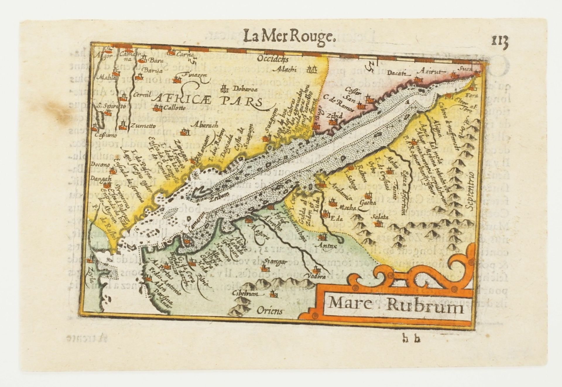 "Mare Rubrum. La Mer Rouge" (Karte vom Roten Meer) - Image 3 of 4