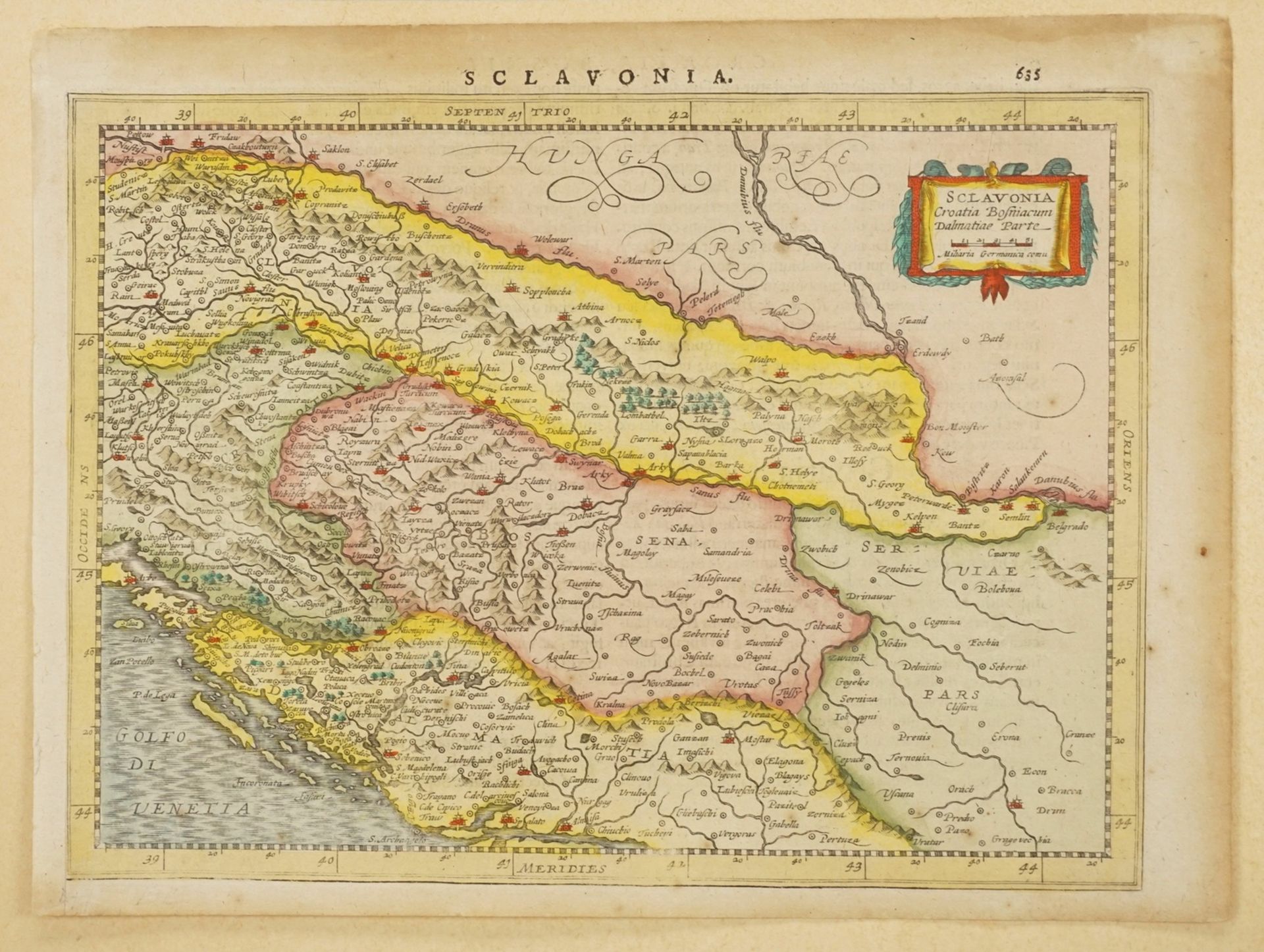 Pieter van den Keere, "Sclavonia" (Karte der westlichen Balkanhalbinsel) - Image 3 of 4