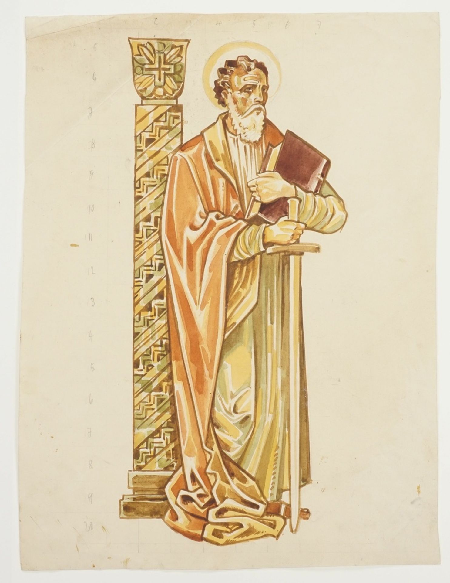 Richard Schwarzkopf,  Heiligendarstellung Apostel Paulus - Bild 3 aus 4