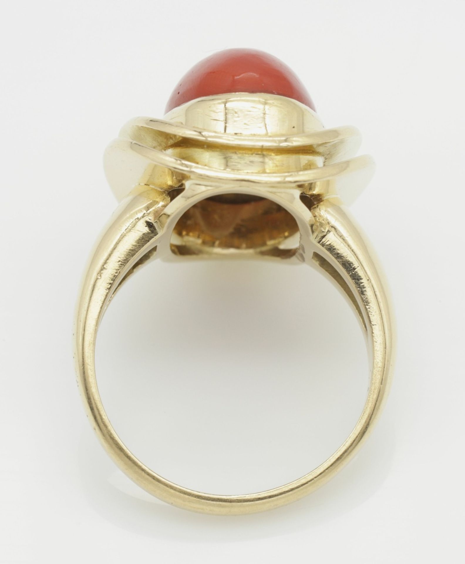 Opulenter Ring mit roter Koralle - Bild 5 aus 5