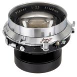 Zeiss Planar 2,8/100 mm, um 1960Carl Zeiss, Oberkochen. Nr. 2649163, Glas sauber, Außenrand graviert