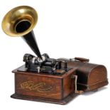 Edison Standard Phonograph Modell A, um 1903Für 2- und 4-Minuten-Walzen, Serien-Nr. S248179,