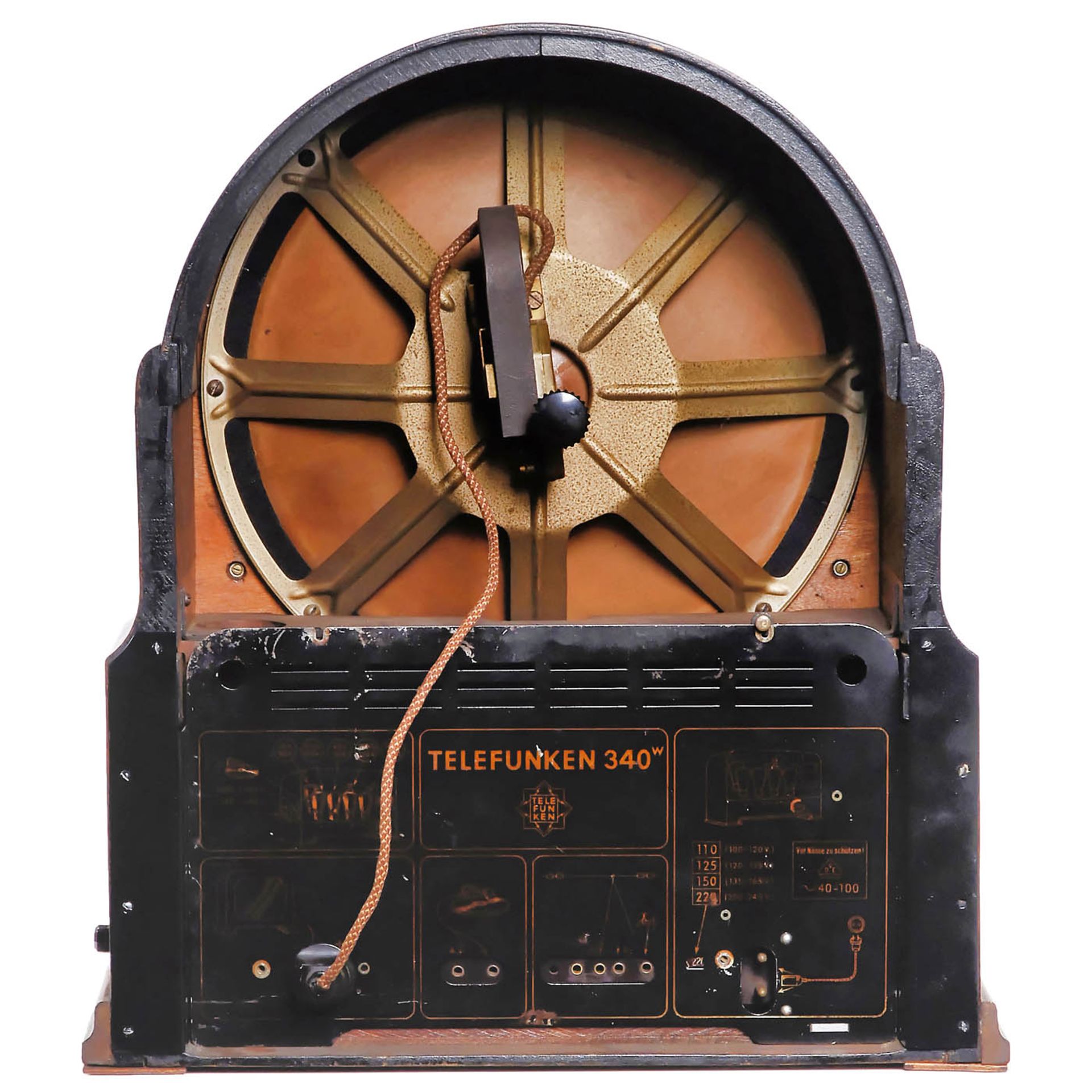 Radio Telefunken "Großer Katzenkopf" Modell 340 WL, 1932Sehr gesuchtes und seltenes Gerät in - Image 2 of 3