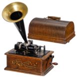 Edison Standard Phonograph Modell A, um 1903Serien-Nr. 65876, amerikanischer Walzen-Phonograph für