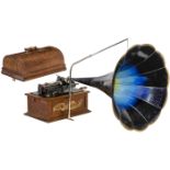 Großer Phonograph "Edison Triumph Model A", um 1902Amerikanischer Phonograph für 2-Minuten-Walzen,
