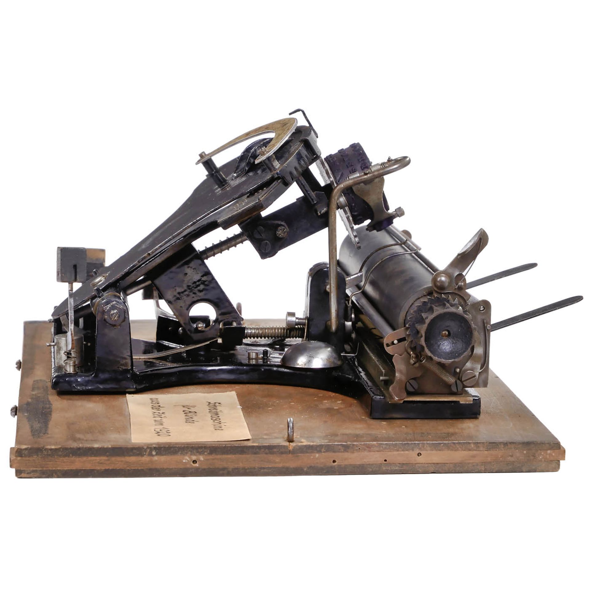 Blindenschreibmaschine "Gerda" Modell 1, 1919Konstrukteur und Hersteller: Georg Emig, Berlin- - Bild 4 aus 4