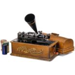 "Edison Home Phonograph" Modell B, um 1906Serien-Nr. H145536, für 2- und 4-Minuten-Walzen,
