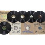 Konvolut 44 Platten mit frühen historischen AufnahmenSchellackplatten 30 cm, größtenteils mit