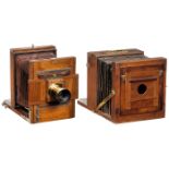 Derogy Aplanat, Mackenstein-Reisekamera 21 x 27 cm und Kollodiumkamera, um 1880-901) Derogy,