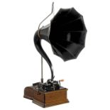Phonograph "Edison Fireside" Modell A, um 1905Nr. 29454, für 2- und 4-Minuten-Walzen, 10-teiliger