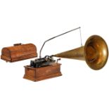 Phonograph "Edison Home" Modell C, um 1908Nr. 351687, für 2- und 4-Minuten-Walzen, großer
