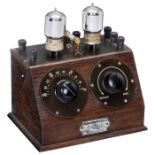 Radioempfänger Stahlwerk Mark Breslau, um 1925Marke StM, 2 Röhren, Batteriebetrieb, für Kopfhörer,