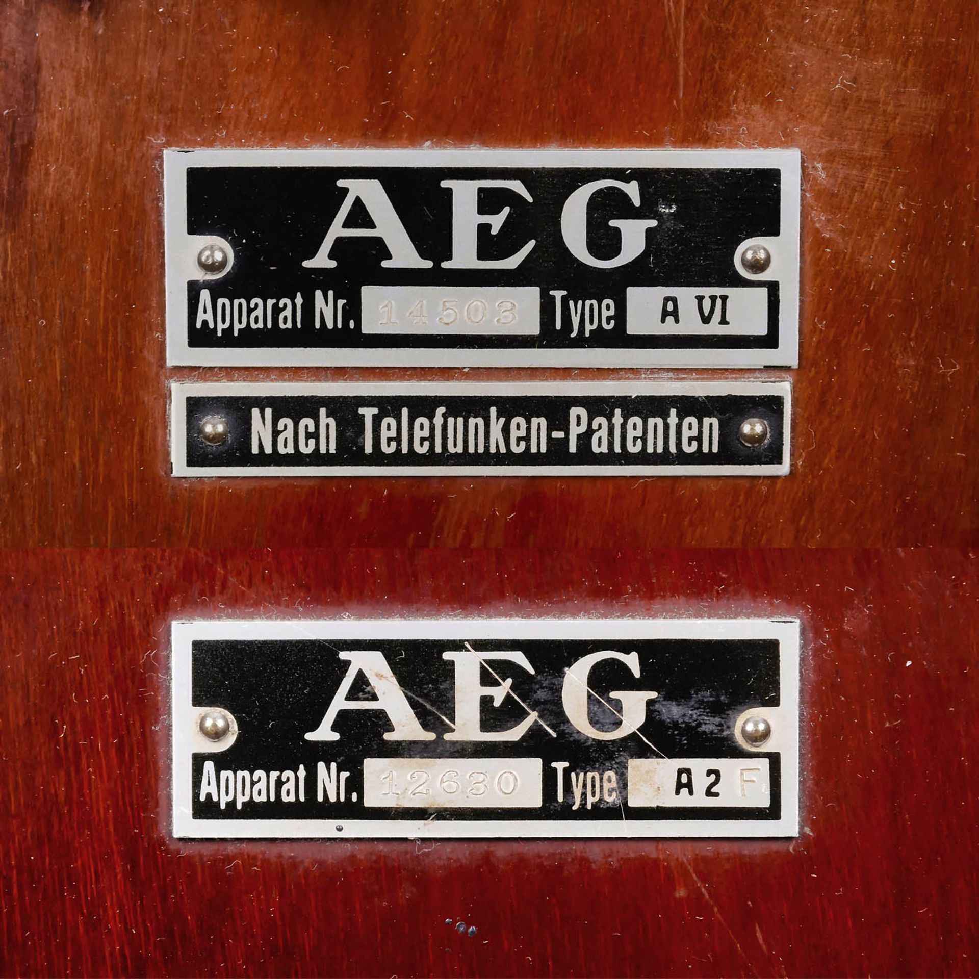 Radioempfänger AEG D-Zug, 1924/25AEG (Allgemeine Elektricitäts Gesellschaft, Berlin). Nach - Image 6 of 6