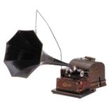 Phonograph "Edison Gem" Modell D, um 1910Für 2- und 4-Minuten-Walzen, Serien-Nr. 317326D, Schalldose
