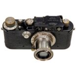 Leica III (schwarz) mit Hektor 2,5/5 cm, um 1933Leitz, Wetzlar. Nr. 121569, schwarz, auf "0"