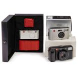 Leica-Kompaktkameras1) Leica C2, Nr. 2835247. Mit Lederetui, Anleitung und Karton. Mit