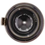 Tessar 8/2,8 cm für Contax, 1935Carl Zeiss Jena. Nr. 1549485, Nickel/schwarz. Glas sauber, gute