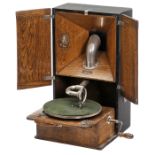 Apollo Folding Gramophone, 1922Serien-Nr. 1504, Hersteller: Paillard, Schweiz. Eichengehäuse,