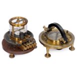 2 Präzisions-Meßinstrumente, vor 1900 1) Universal-Galvanometer, Siemens & Halske, Berlin, Nr. 1018,