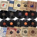 Schellackplatten mit Volksmusik und Spezialaufnahmen, um 1930-55 1) 20 Platten mit bayerischer Blas-