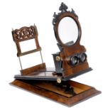 Luxus-Stereographoskop, um 1880 Frankreich, ähnlich Hautecceur, Paris. Mit Wurzelholz furniertes