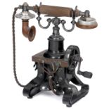 Skelett-Telephon von Ericsson Beeston, um 1905 Modell UK No. 16, Standardapparat des britischen