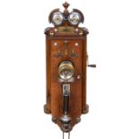 Ericsson-Wandtelephon Modell "Coffin", um 1880 L.M. Ericsson, Stockholm, Schweden. Einteiliges