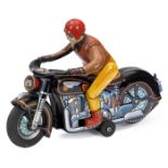 "Harley Davidson" von Masudaya, um 1960 Masudaya Modern Toys, Japan. Lithographiertes Blech, auf-